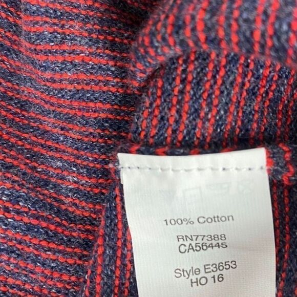 J. Crew Men's Long Sleeve Sweater size XL Red Blue Cotton - Picture 6 of 6